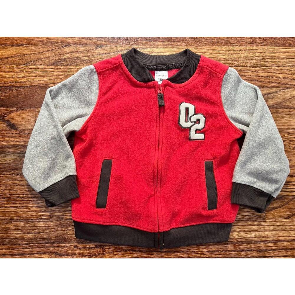 Carter’s toddler boy fleece varsity jacket / letterman jacket (18m) *NWOT*